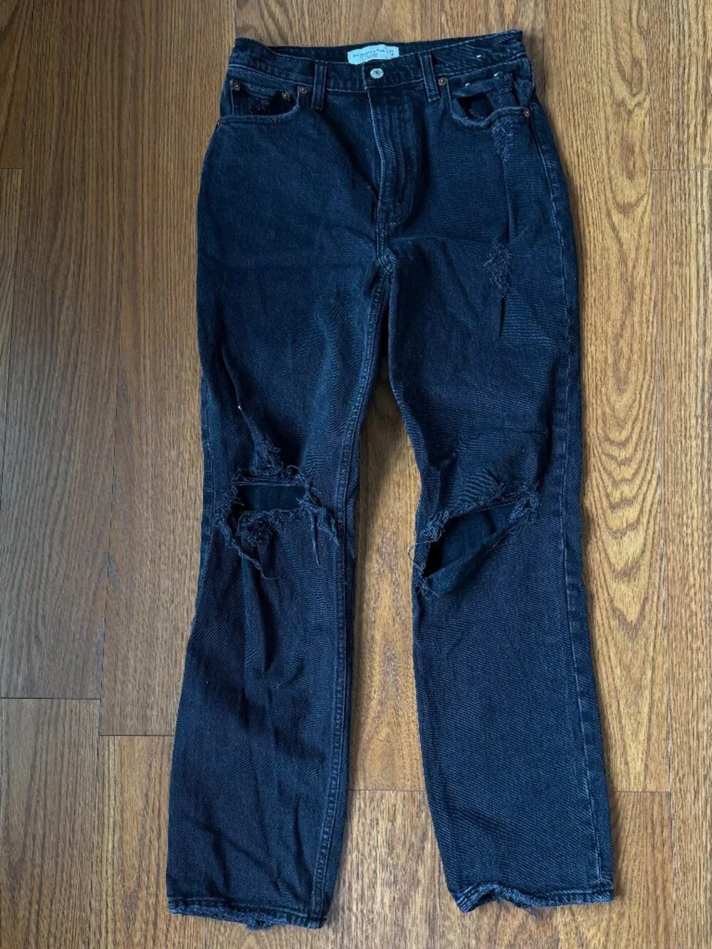 Abercrombie 90s Straight Ultra High Rise Jeans - Picture 1 of 4
